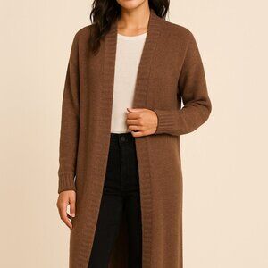 Tranquil & True Brown Open Front Cardigan Sweater NWT Size M